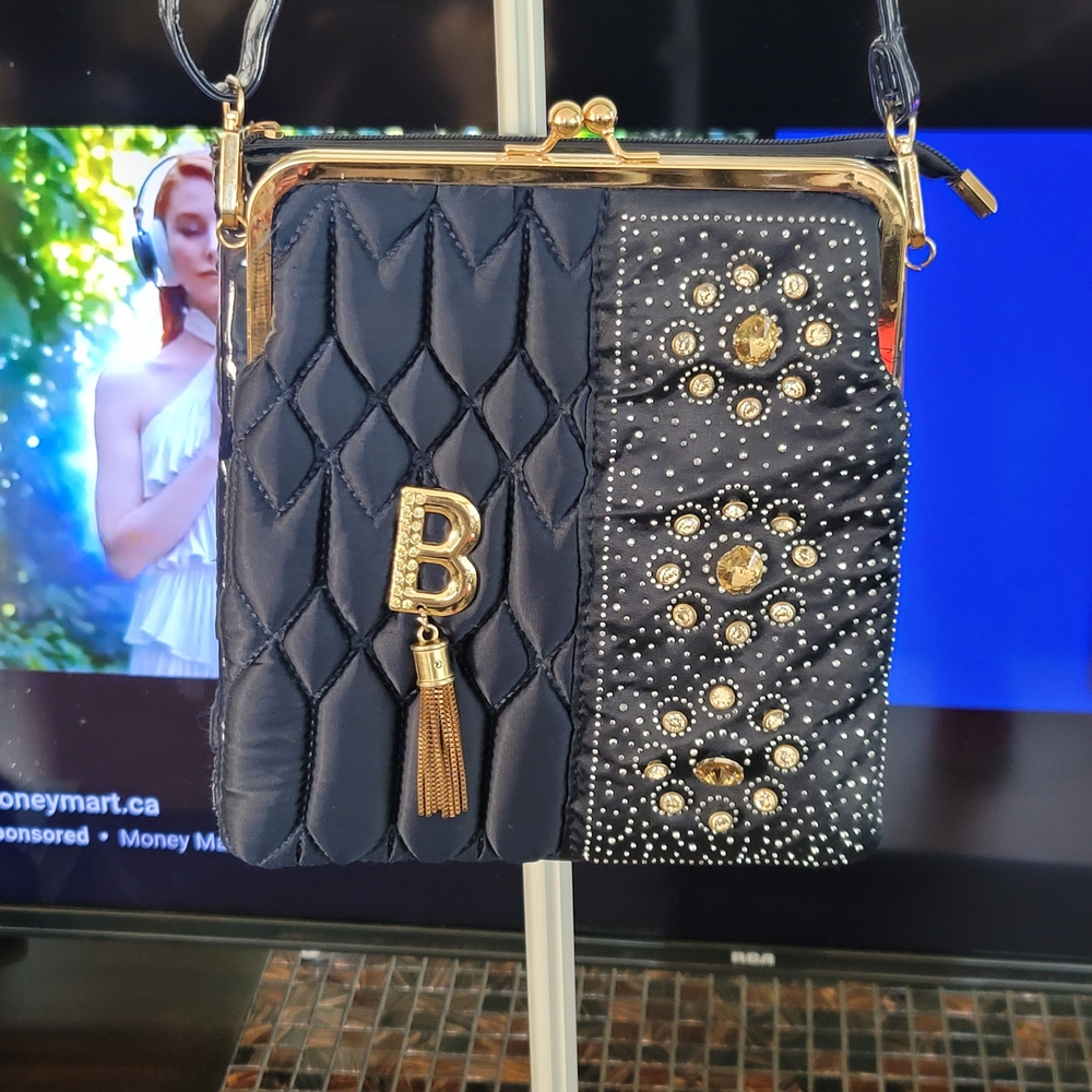 ❗️ Elegant Blue and Gold Women's Crossbody Bag  ❗️
